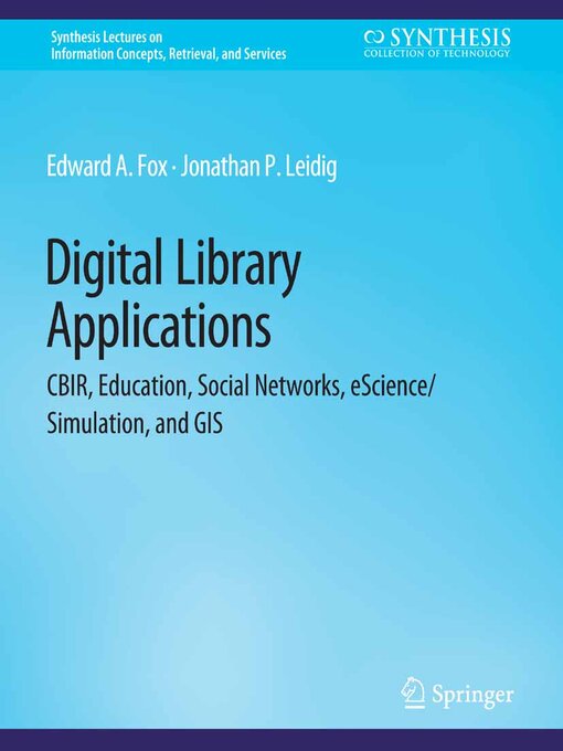 Title details for Digital Libraries Applications by Edward A. Fox - Available
